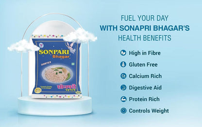 Sonpari Bhagar | 3 Kg | Barnyard Millet | Samak | Samo | Vari |Bhagar | Gluten-Free 500 gm (Pack of 6)
